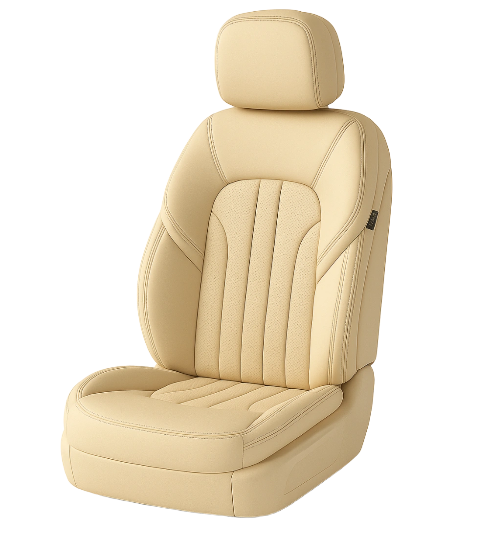 Beige Seat Covers - Genuine Leather - Image 3