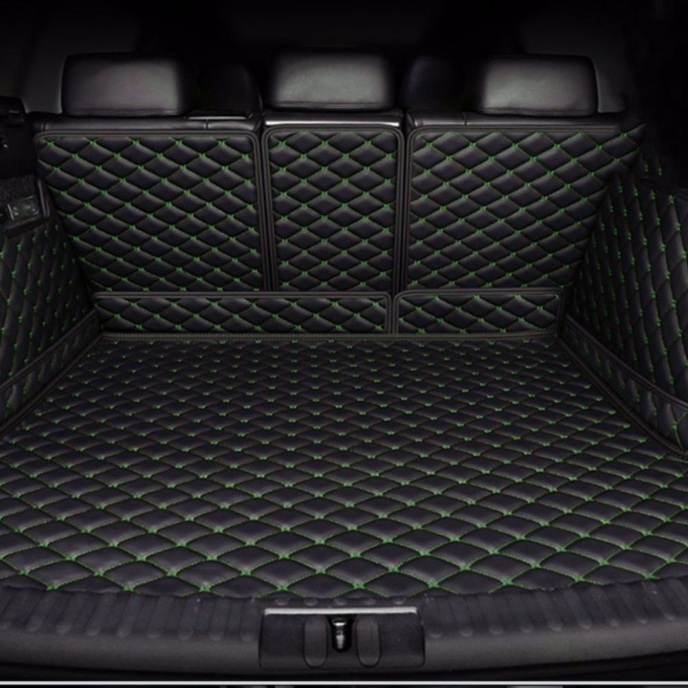3D Trunk Mat - Black with Green Stitching - Image 2