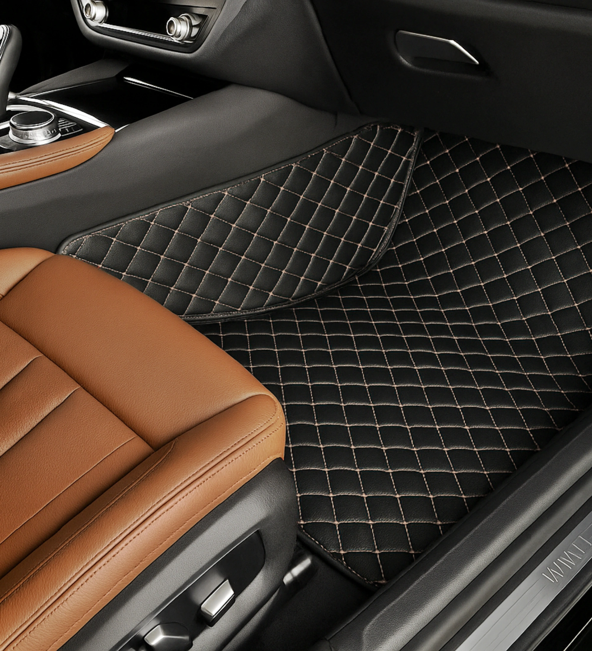 Diamond Series - Black with Beige Stitching - Image 2