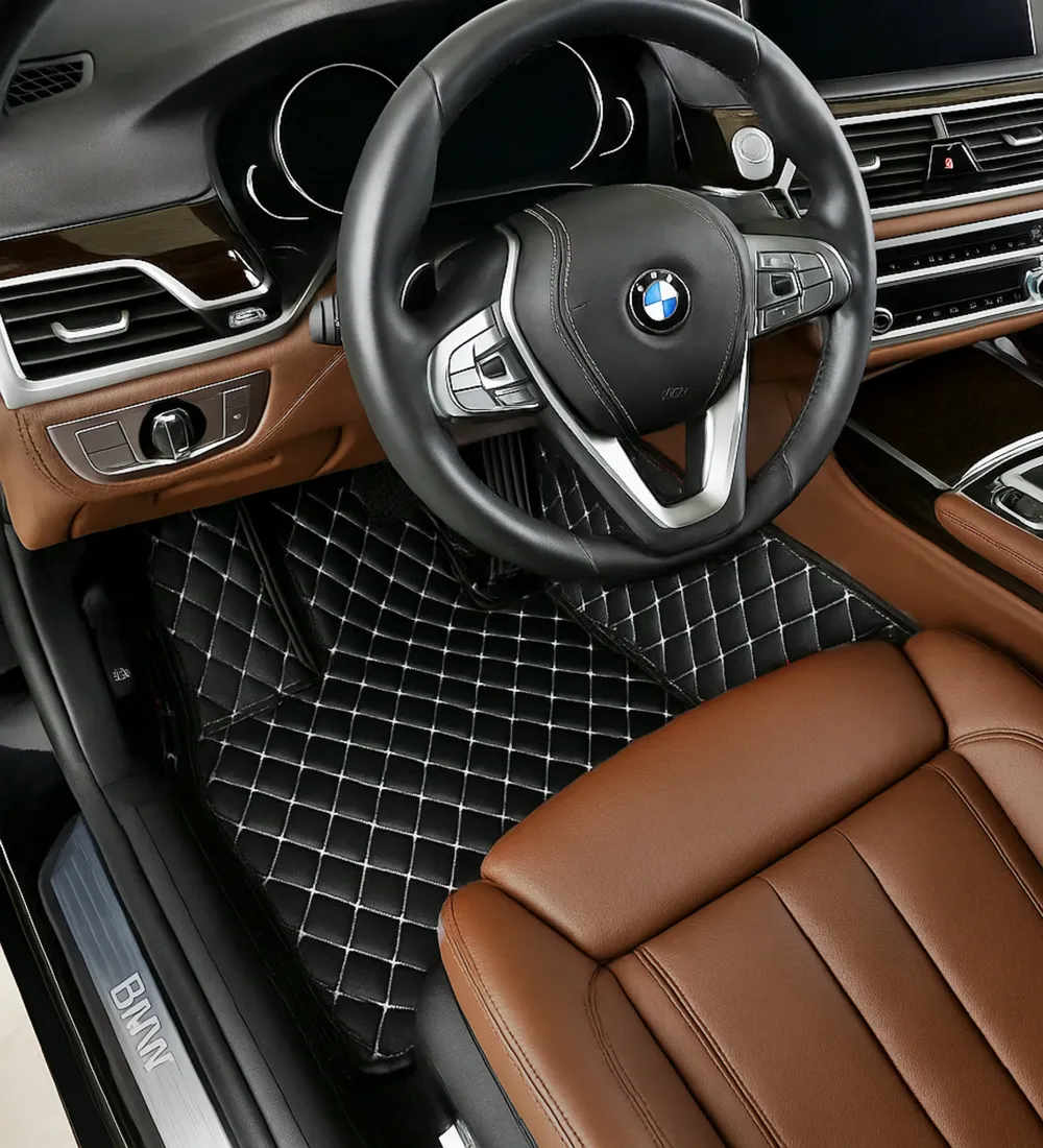 Diamond Series - Black with White Stitching