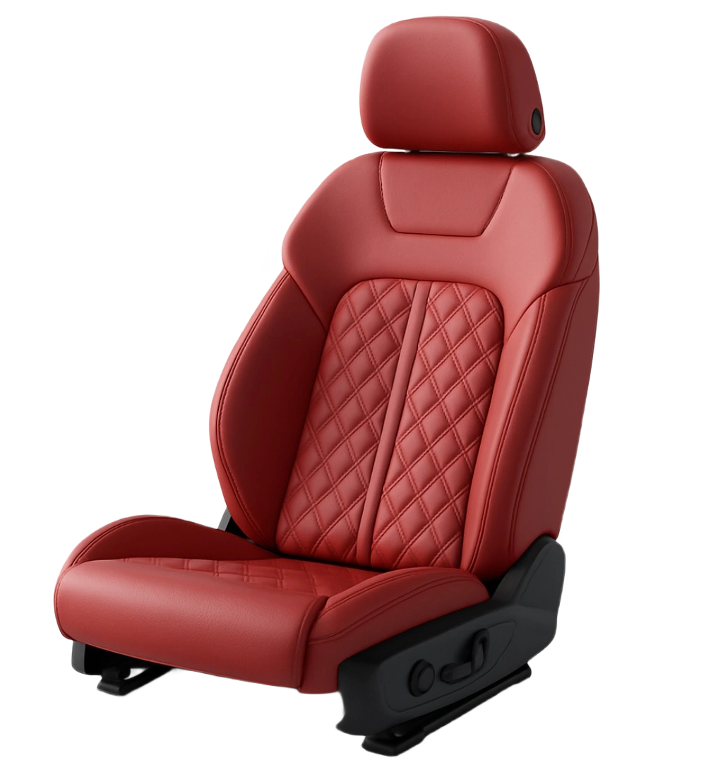 Red Seat Covers - Genuine Leather - Image 3