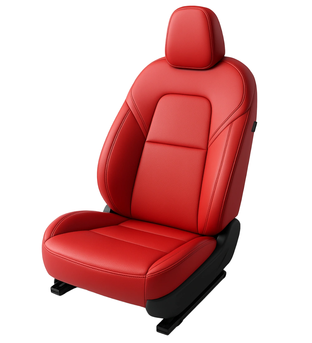 Alternative view of Red Seat Covers - Genuine Leather