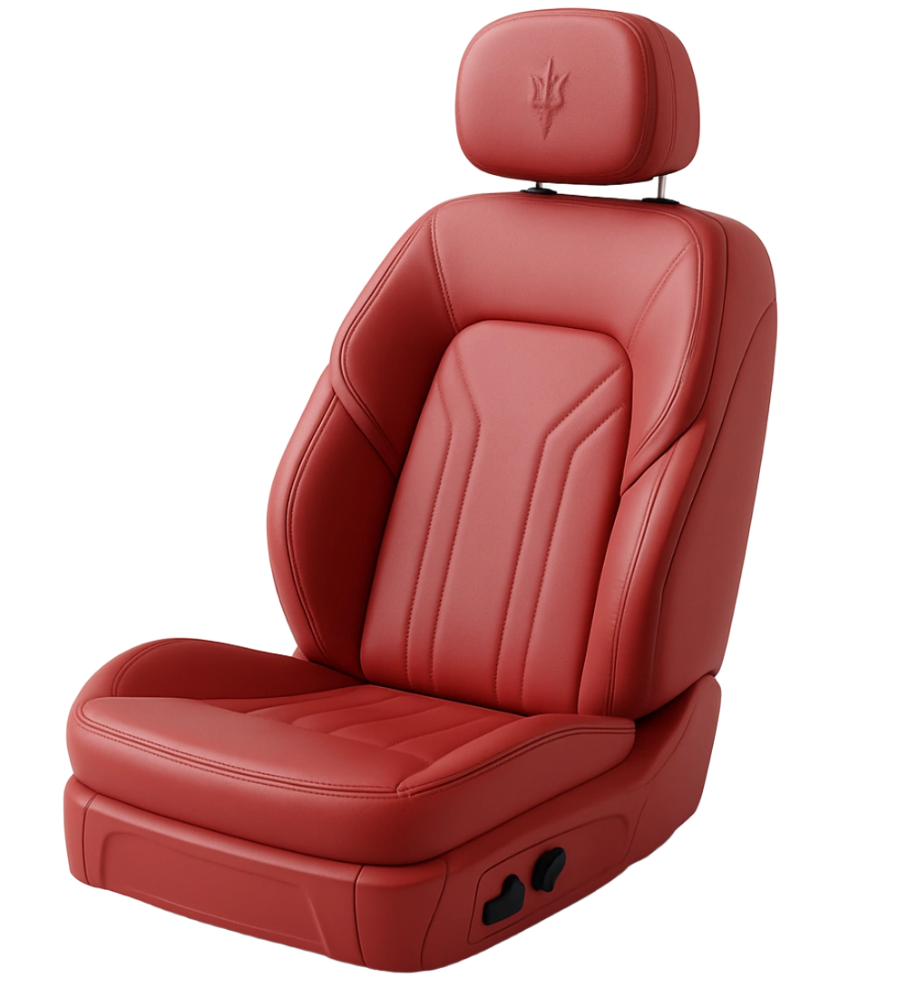 Red Seat Covers - Genuine Leather - Image 5