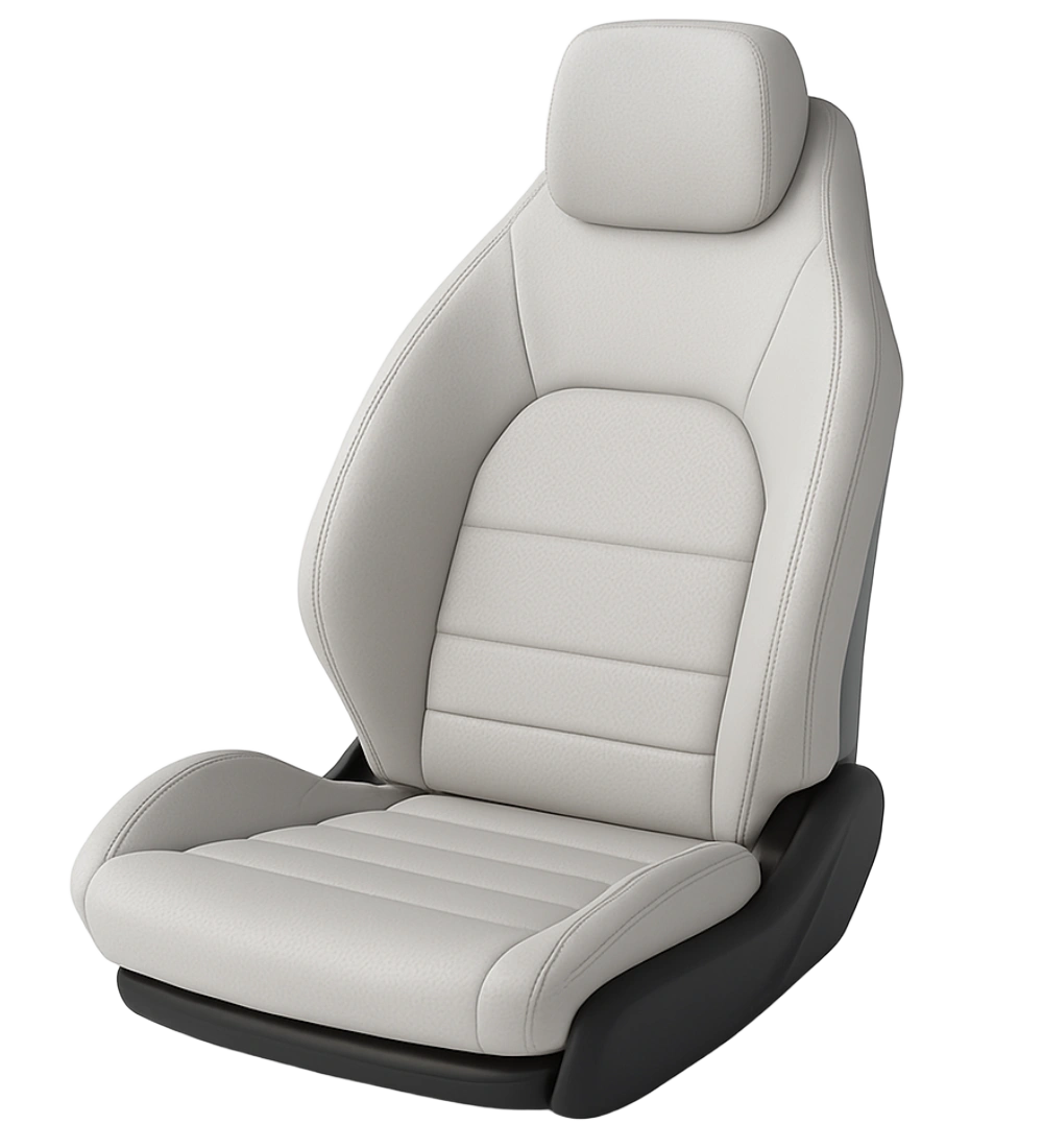 White Seat Covers - Genuine Leather - Image 4