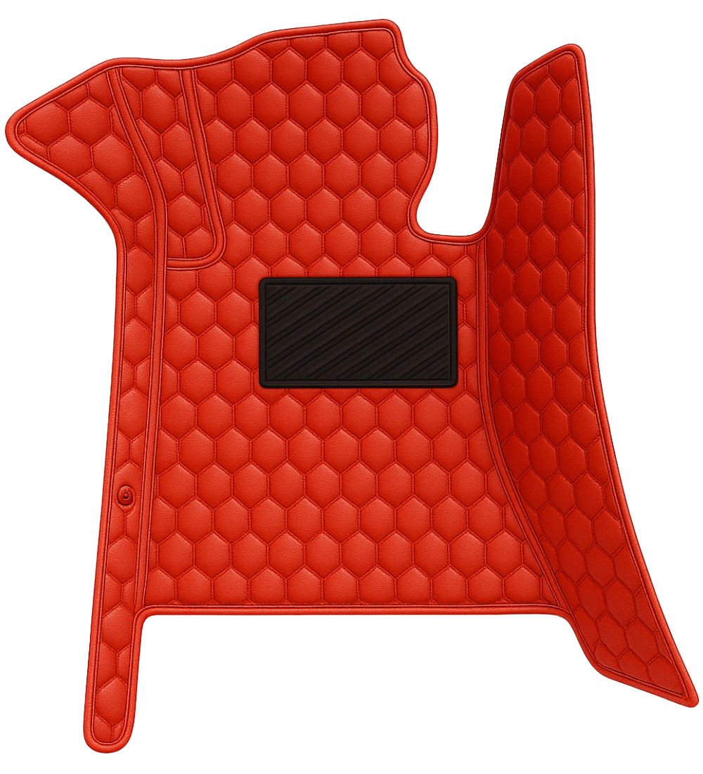 Honeycomb Series - Red - Driver Mat