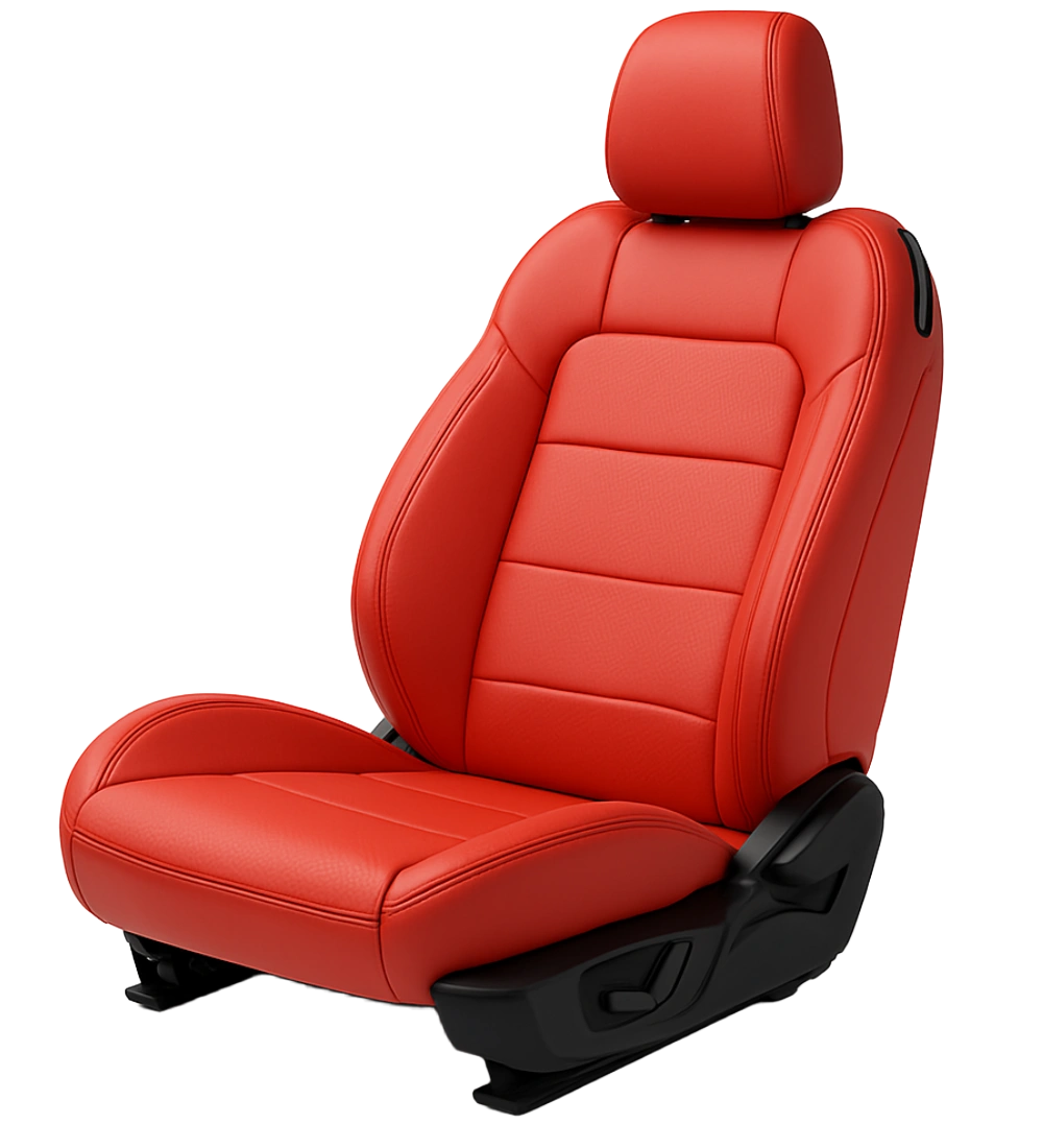 Red Seat Covers - Genuine Leather - Image 4