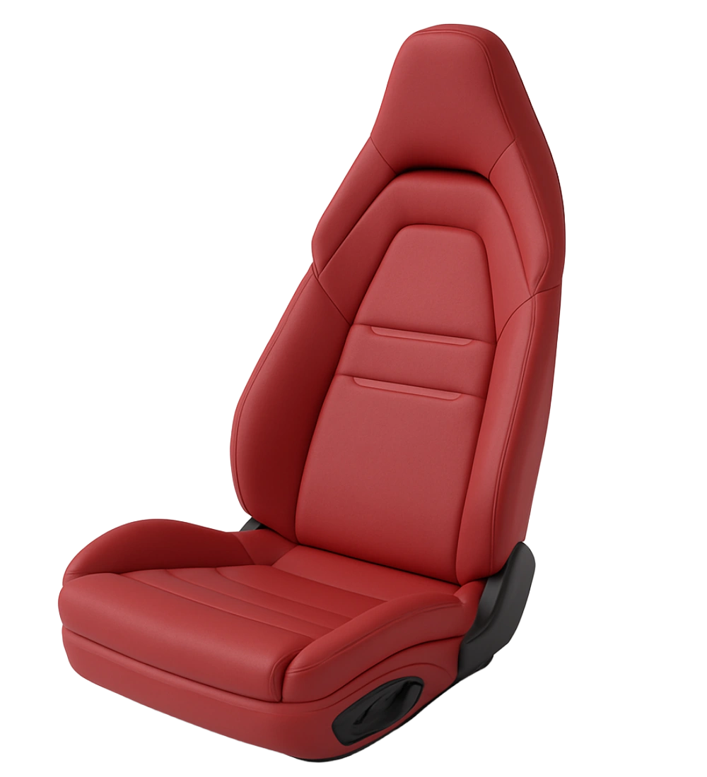 Red Seat Covers - Genuine Leather - Image 6